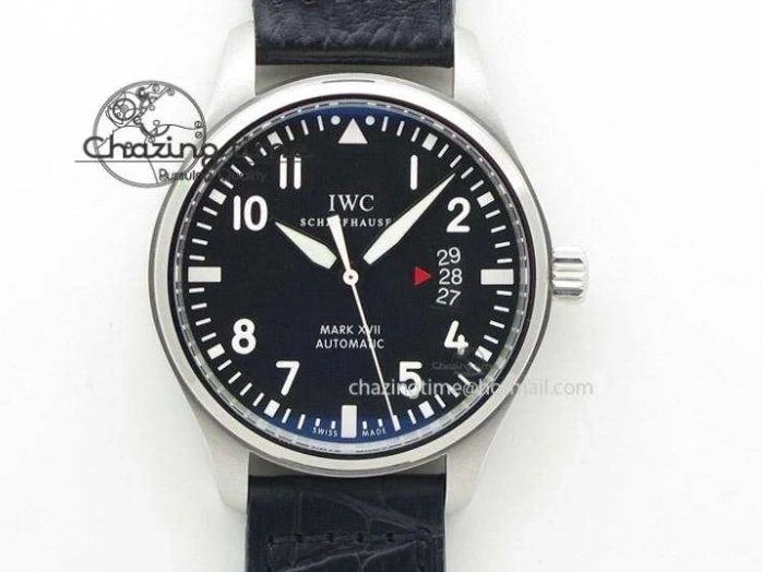 MIROTIME 0226 MARK XVIII IW327002 SS FKF 1:1 Best Edition White Dial On Black Leather Strap Affordable 7121